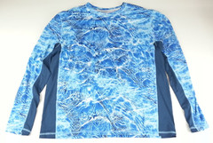 NEW NWT Silver Bait Size XL Long Sleeve Blue Fishing Performance Athletic Shirt