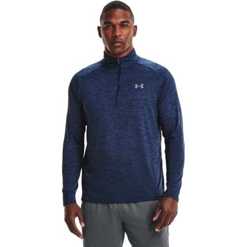 UNDER ARMOUR MEN'S TECH 2.0 ½ ZIP - SIZE: MEN M - ACADEMY BLUE/STEEL gallery