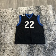 Vintage Starter Basketball Practice Jersey Men’s XL Blue Black Sleeveless #22