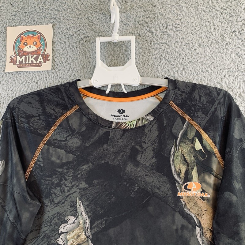 Mossy Oak Active Top Men's Hunting Long Sleeve No Fly Zone Shirt camo Size S gallery