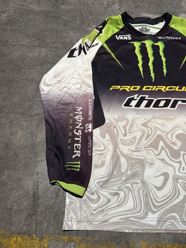 Thor Monster Energy Motocross Pro Circuit Racing Jersey Mens Small Long Sleeve gallery