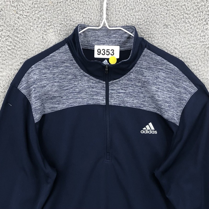 Adidas Golf 1/4 Zip Pullover Sweatshirt Long Sleeve Men’s Large Navy Blue 9353 gallery