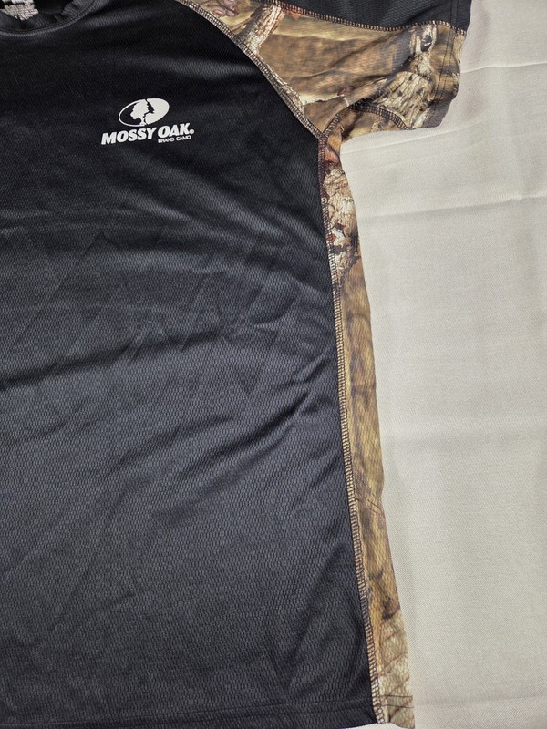 Mossy Oak Camo Performance Shirt Mens XL Black Hunting Athletic Tee gallery