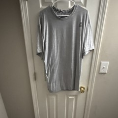 Reebok Men’s T-Shirt 2XL Gray Short Sleeve Crew Neck Polyester Logo
