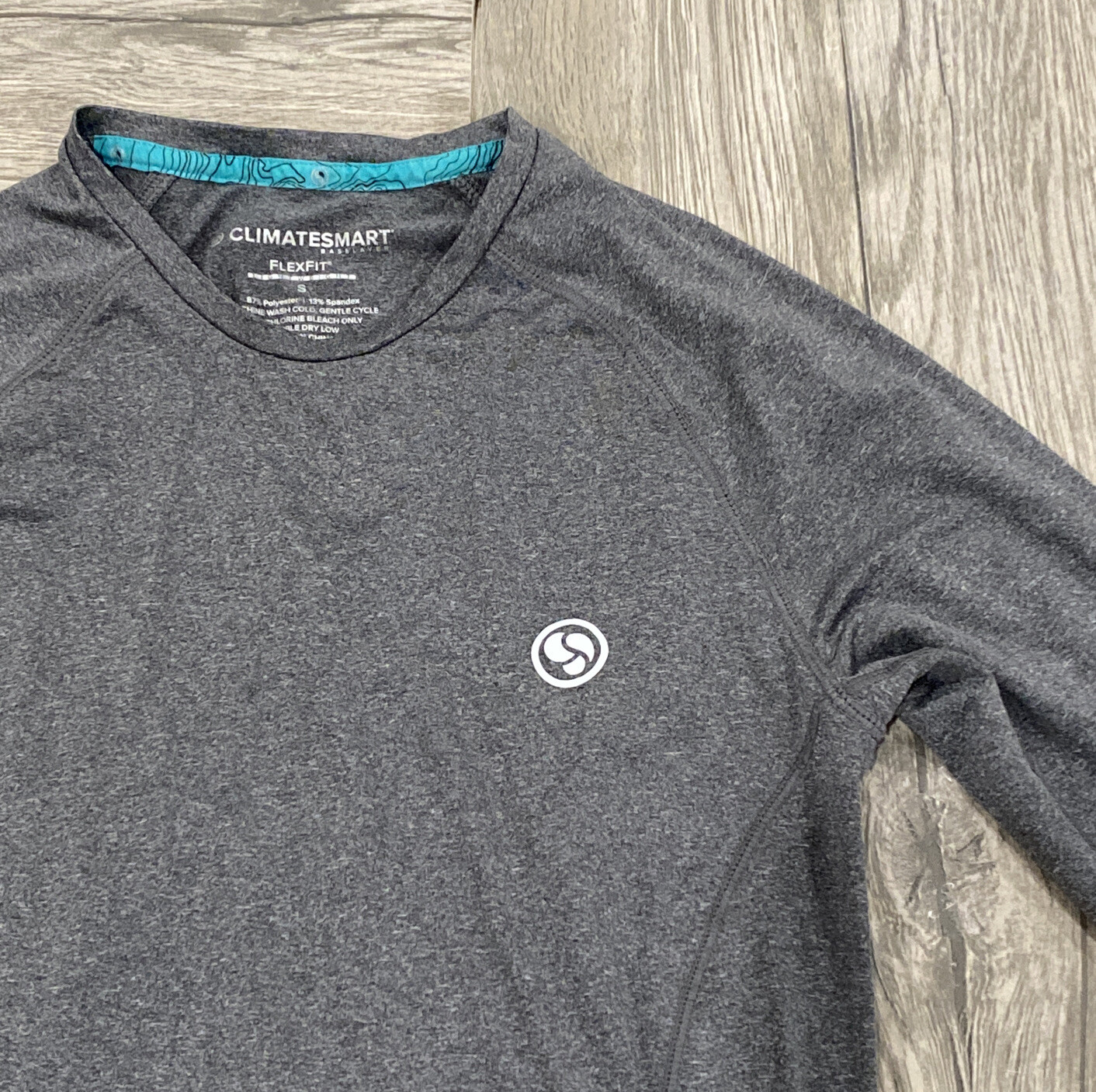 Men's Gray Climasmart FlexFit Long Sleeve Shirt Base Layer Size Small gallery