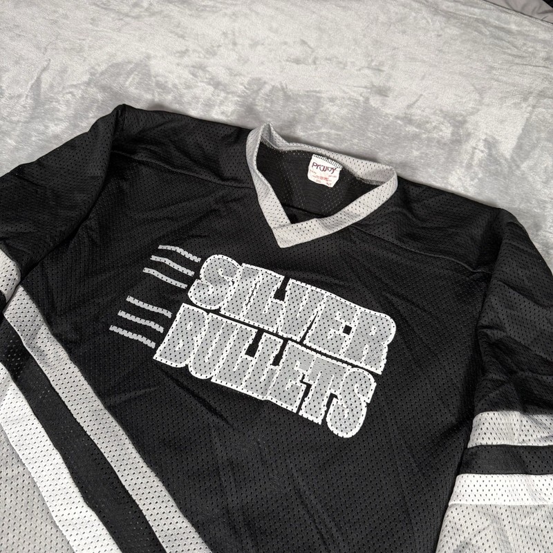 Vintage Silver Bullets Hockey Jersey Mens XL ProJoy Made In Canada Black gallery