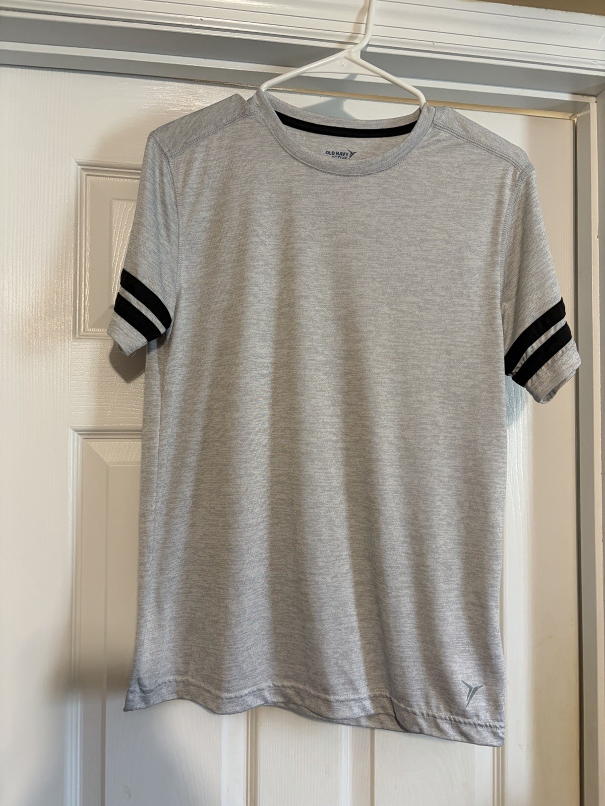 Old Navy Active Wear Gray with Black Stripes Men's T Shirt Size Small, Size S gallery