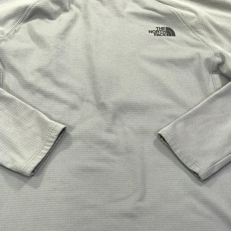 The North Face Pullover Mens Large Gray 1/4 Zip Fleece B-IDEAL Logo Hiking Top gallery