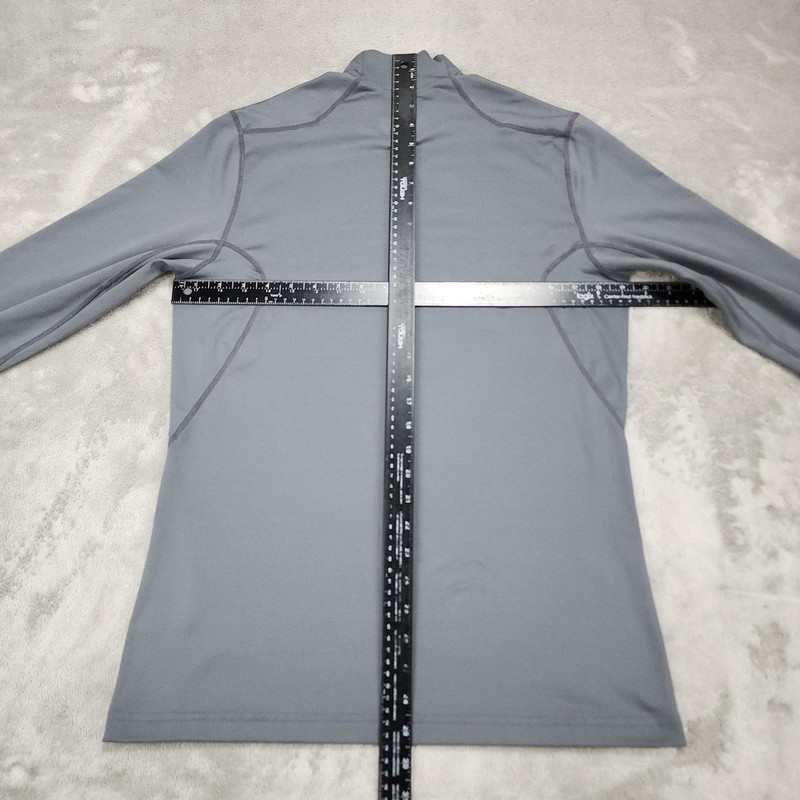 Nike Pro Combat Shirt Mens M Gray Dri-FIT Mock Neck Long Sleeve Athletic gallery