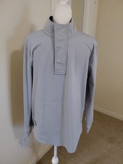 BYLT Elite Fairway Drop Cut Pullover 1/4 Zip Snap Light Gray Mens Sz M #209