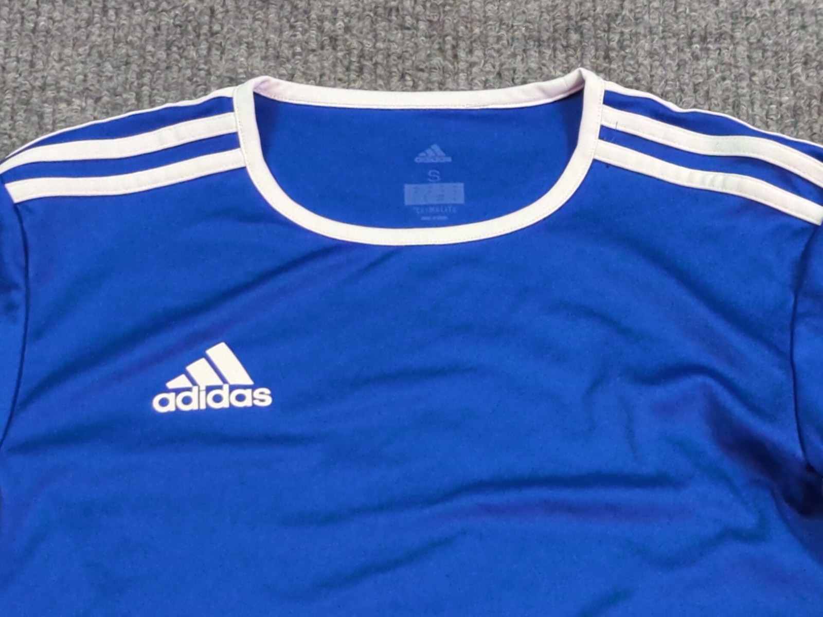 Adidas Shirt Mens Small Blue Short Sleeve T-shirt Climalite Soccer Sports gallery