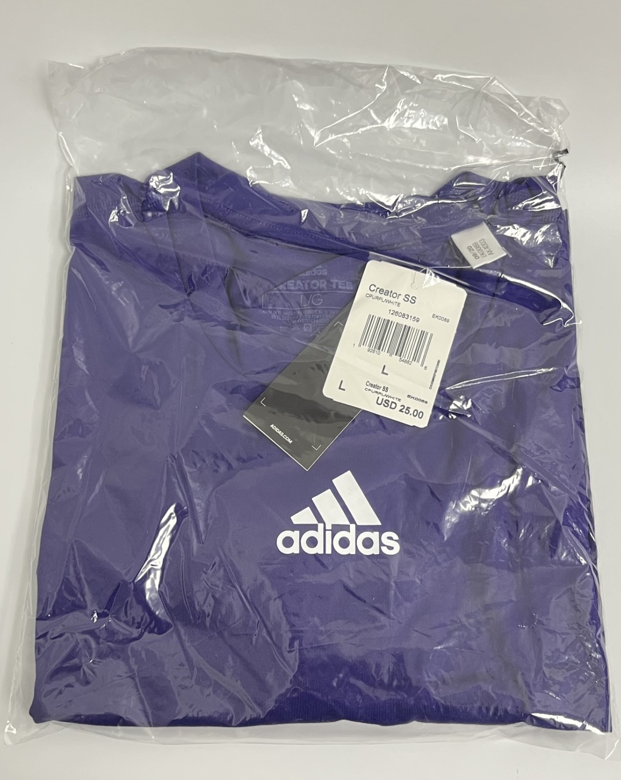 Adidas - Creator - Men's Short Sleeve T-Shirt - Purple - Large - EK0089 gallery