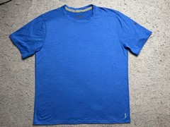 Smartwool Shirt Mens Large Blue Short Sleeve Tagless Raglan Jersey Tee Crew Neck