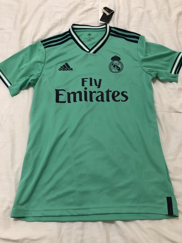 NWT ADIDAS REAL MADRID THIRD JERSEY FOOTBALL HI-RES GREEN MENS SIZE S $90 gallery