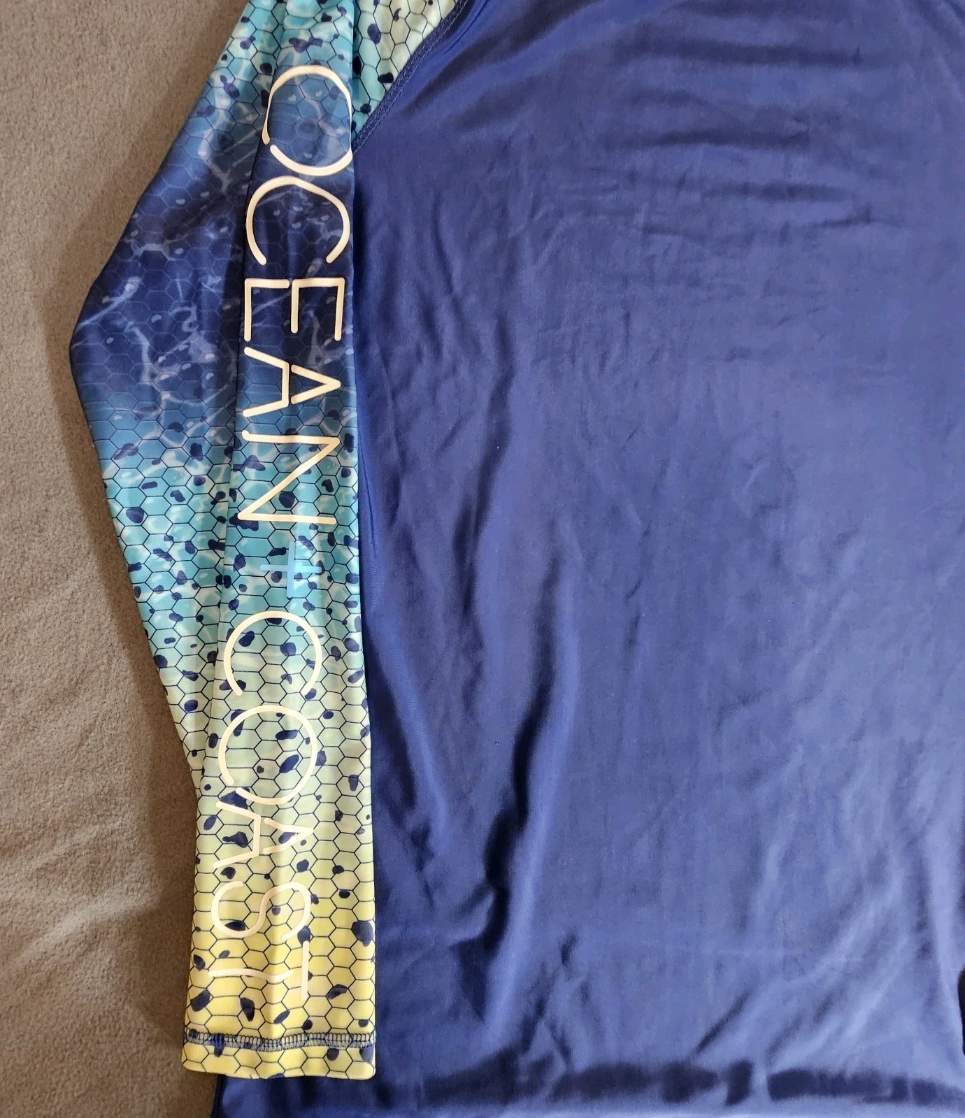 Ocean + Coast Rash Guard Fishing Long Sleeve Shirt Men's Size Small gallery