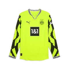 PUMA Bvb Anniversary Authentic VNeck Long Sleeve Replica Jersey Mens Yellow 776