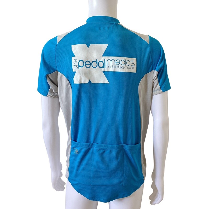Nishiki Blue Cycling Jersey Mens Large Half Zip Short Sleeve Bike Shirt Pockets gallery