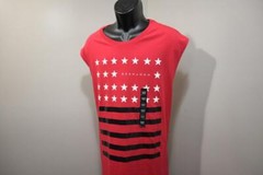 Sean John Tank Top Shirt Red American Flag Sleeveless Athletic Mens Size 4XL