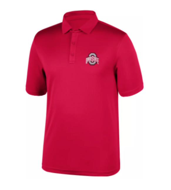 Ohio State Buckeyes Polo Mens College Football Short Sleeve Red Small to Large gallery