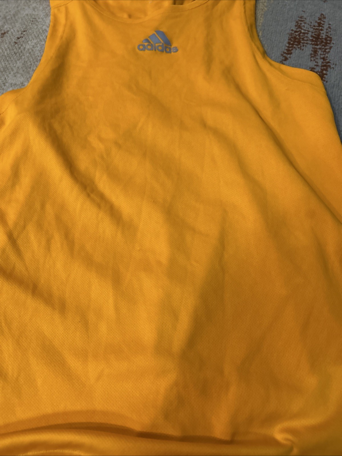 Men’s Orange Adidas Climalite Tank- Size Medium gallery