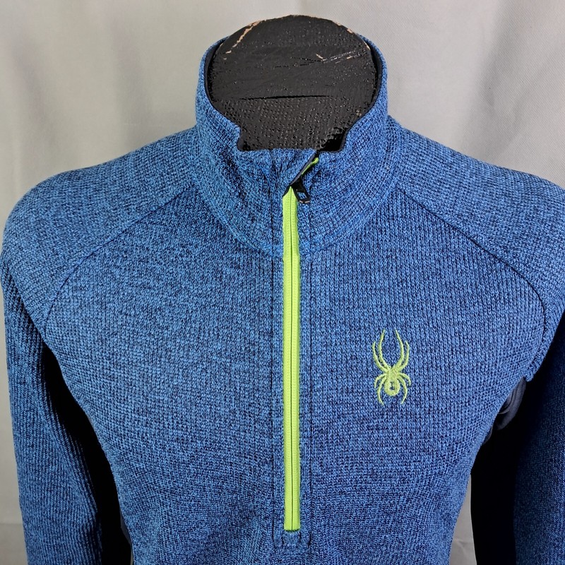 Spyder Performance Sweater Size Medium Men Blue Outbound Stryke 1/2 Zip Pullover gallery