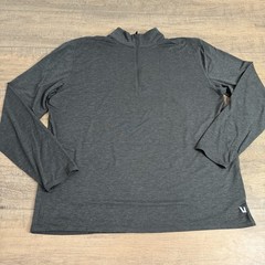 Vuori Mens Long Sleeve 1/4 Zip Top Size (2XL) Dark Green W/ Slash Pocket B4