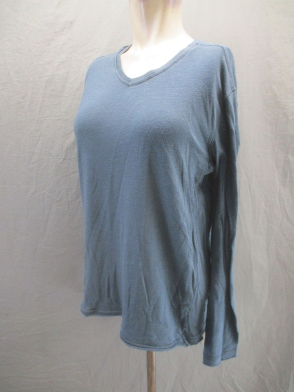 VBN Size S Mens Blue Organic Cotton Blend Long Sleeve Casual Knit Top 460 gallery