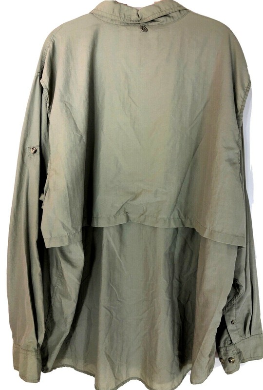 All American Fisherman Mens Button Down Vented Fishing Shirt Sz 2XL 50-52 gallery