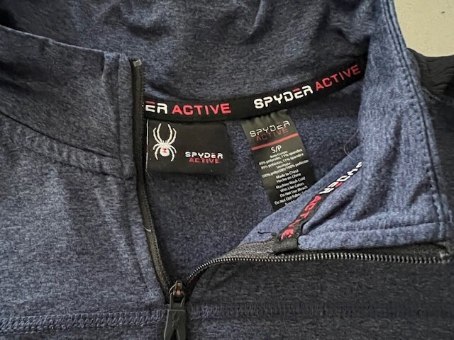 Spyder Active Men’s Performance ¼ Zip, Color: Dust Navy Heather, Size: Small NWT gallery