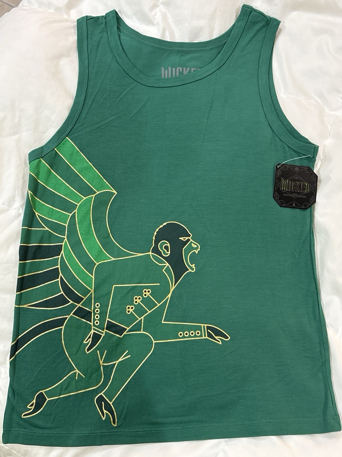 Universal Studios Exclusive WICKED Flying Monkey Emerald Green Men's Tank SMALL gallery