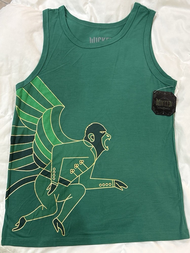 Universal Studios Exclusive WICKED Flying Monkey Emerald Green Men's Tank SMALL