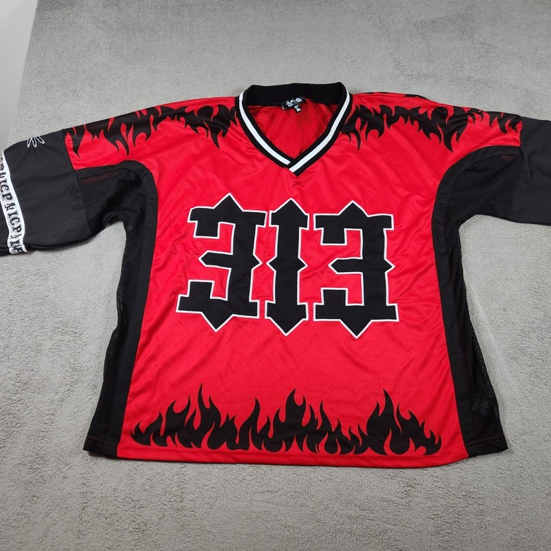 Dolls Kill x Insane Clown Posse ICP 313 Hotline Jersey Mens M Medium Red Black gallery