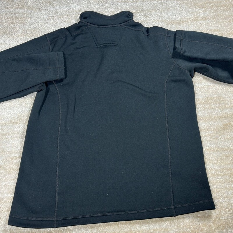 Eddie Bauer Pullover Mens L Black Quarter Zip Fleece Sport Half Zip Top Athletic gallery