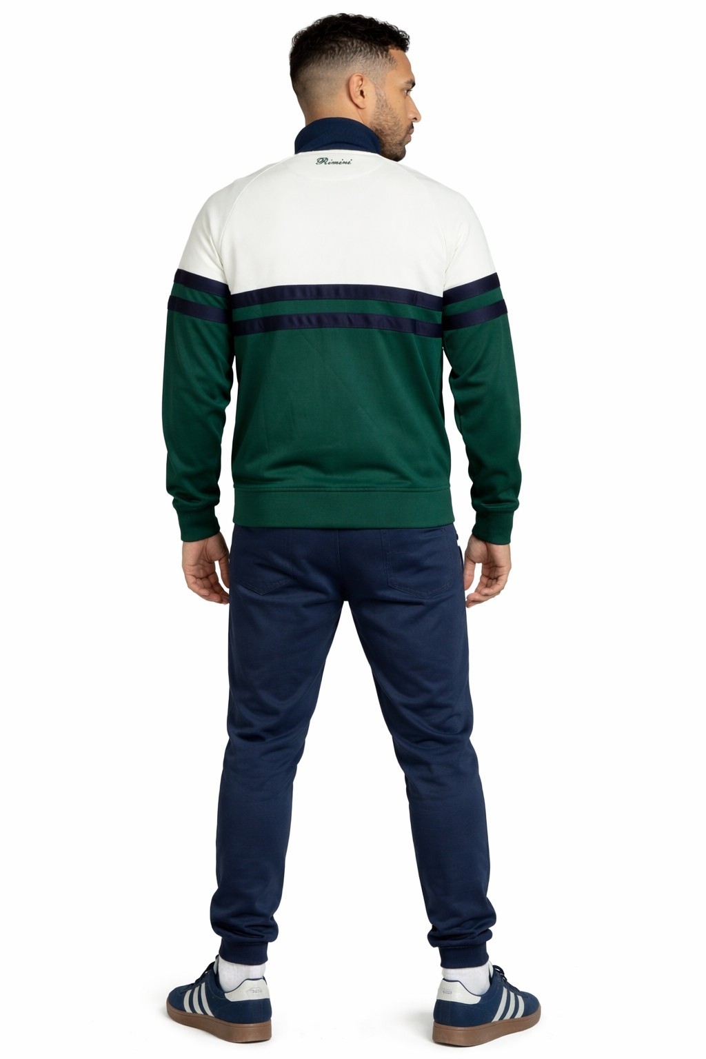 Ellesse Mens Rimini Zip Up Track Top Vintage Casual Tracksuit Jacket Green White gallery