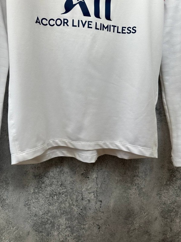 Jordan PSG 21/22 Long Sleeve Track Zip Jersey White Long Sleeve Men's Size Small gallery