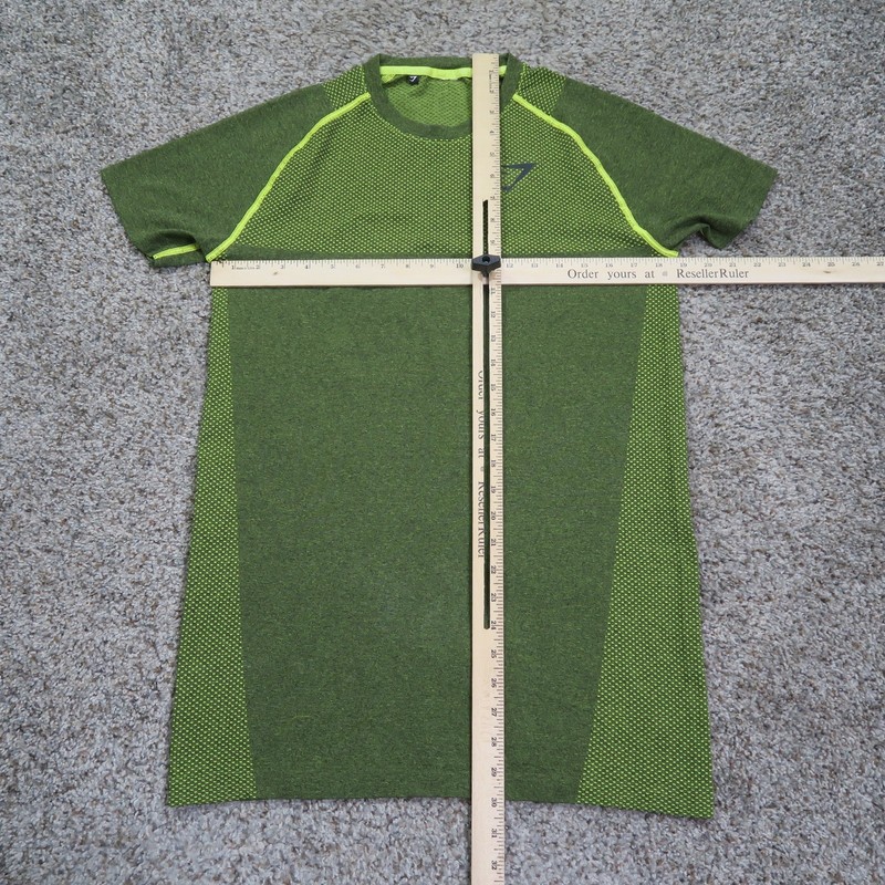 Gymshark Shirt Mens Large Green OG Phantom Seamless Performance Tee David Laird gallery