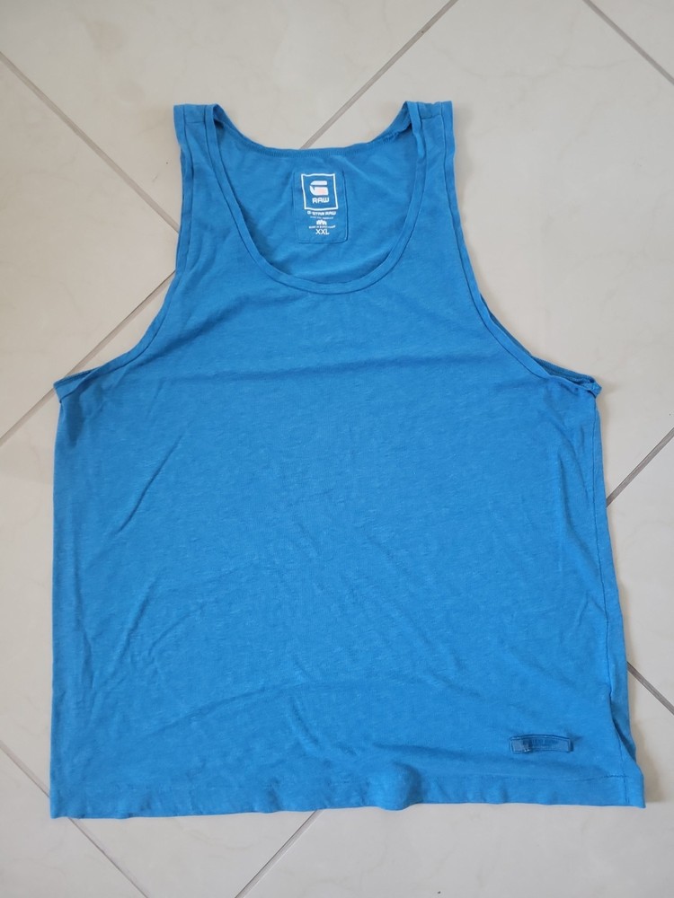 G-Star Raw Men's blue tank top Size XXL gstarraw gym athletic casual # beachwear