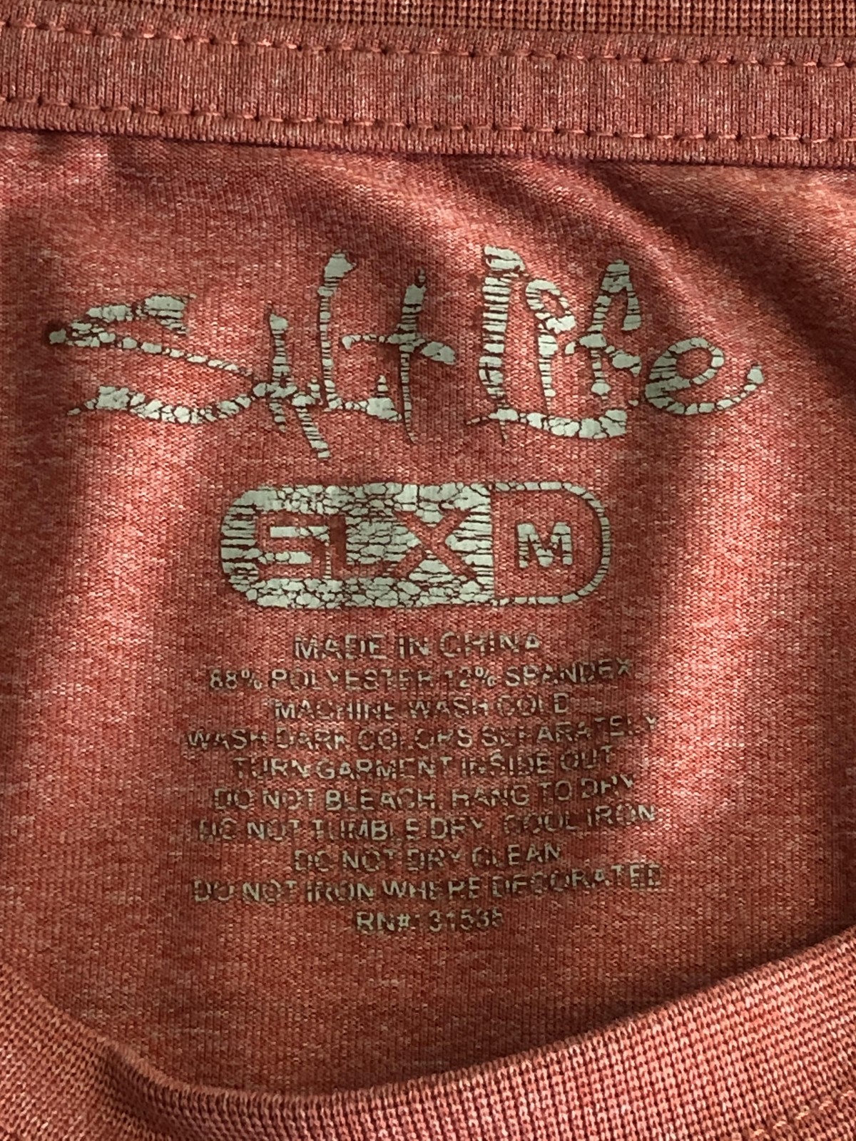 Salt Life Shirt Mens Medium Red Long Sleeve UVapor Fishing Performance Top gallery