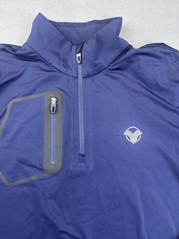 RLX Ralph Lauren Pullover Mens Large 1/4 Zip Long Sleeve Blue Golf 4 Way Stretch gallery