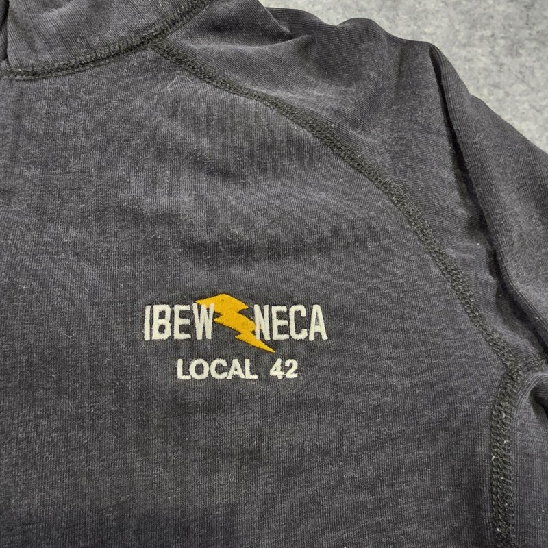 DragonWear Pullover Mens Medium Black 1/4 Zip FR IBEW NECA Local 42 USA Workwear gallery