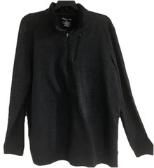Swiss Tech Men’s Large 1/4 Zip Golf Pullover Black Stretch Athletic Mock Neck