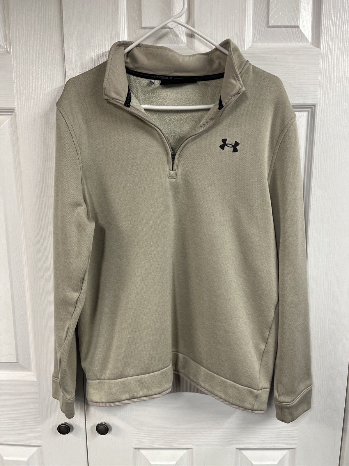 Men’s Under Armor Storm 1/4 Zip Loose Sweater Fleece Pullover 135661 Size Large gallery