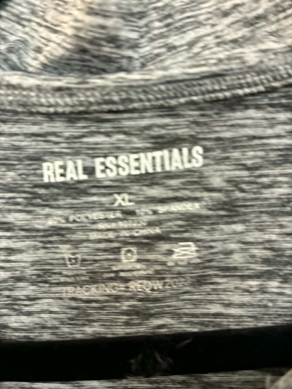Real Essentials 1/4 Zip Pullover XL Gray Athletic Performance Shirt Mens gallery
