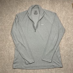 Patagonia Capilene 2 Lightweight 1/2 Zip Mens XL Gray Striped Long Sleeve