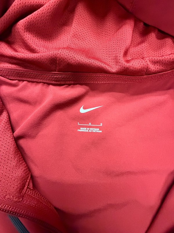Nike Block A Alabama Crimson Tide Hoodie Jacket Mens Large Red Gray 1/4 Zip gallery