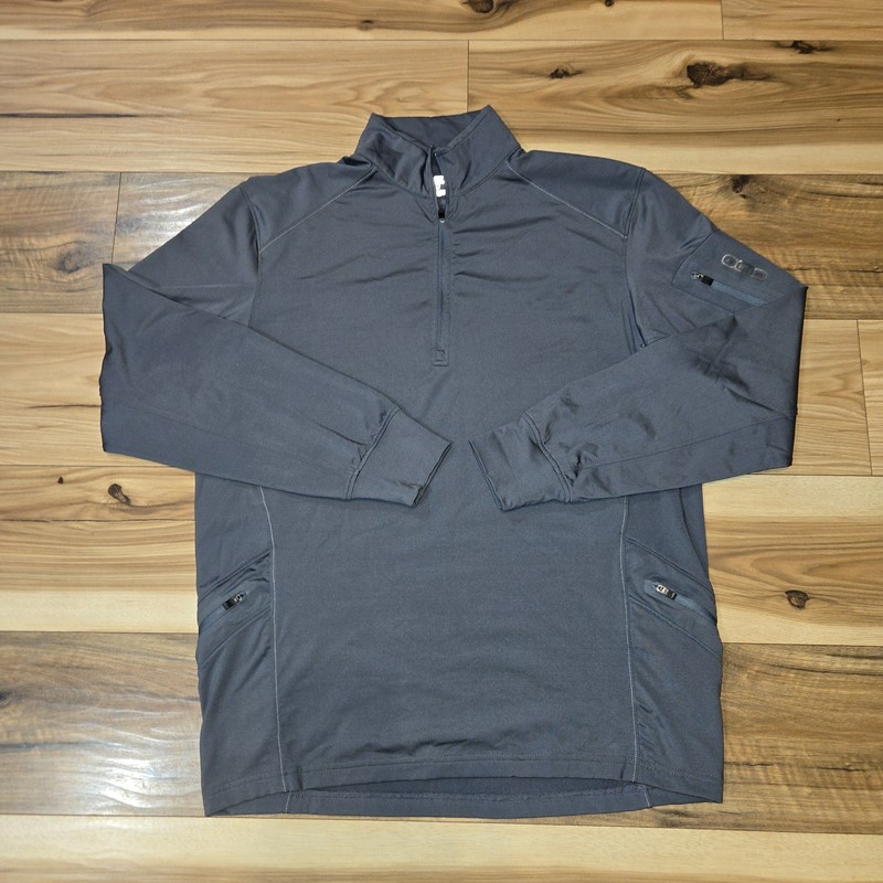 Ogio Quarter Zip Performance Pullover Mens Size L Gray Zipper Pockets gallery