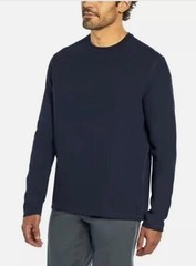 NWT Banana Republic Men’s Textured Double Knit Crew Pullover, Blue , Size S