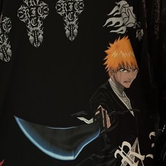 RFC Anime Graphic Ichigo Kurosaki Black Oversize Shirt XL Men’s New