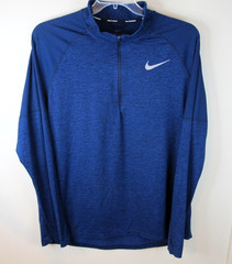 Nike ¼ Zip Dri Fit Pullover Men’s XL Blue Long Sleeve Athletic Golf Running