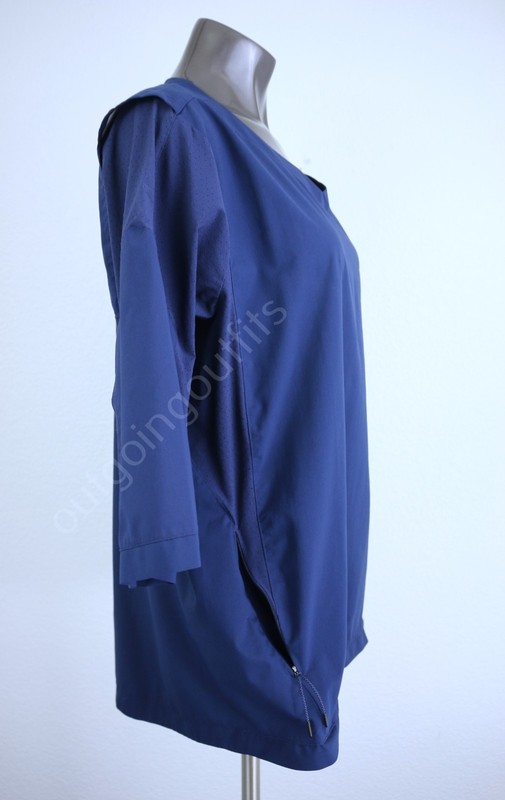 Nike Men's 3/4 Sleeve Pullover Baseball Shirt Navy Blue Size L V-Neck gallery